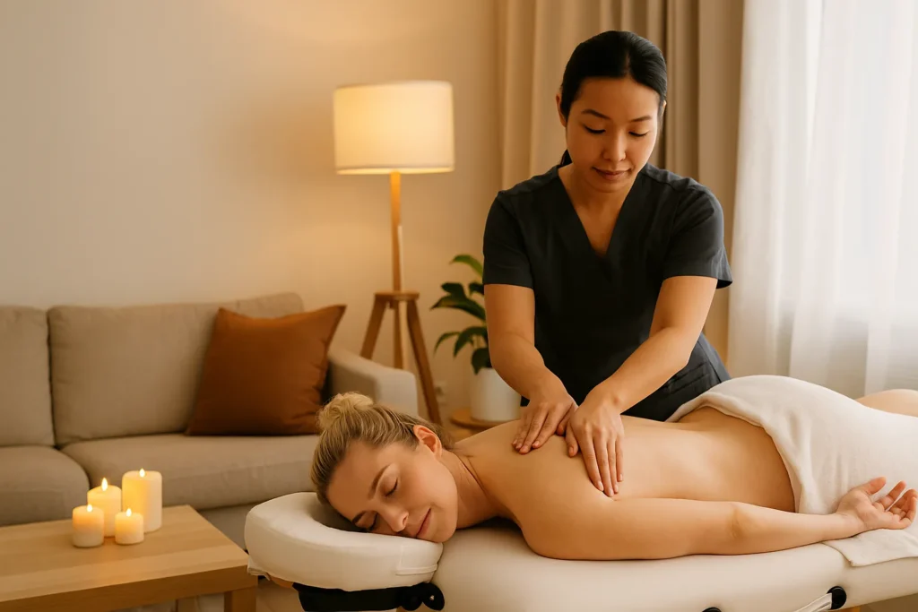 Do therapists carry identification for home massage in Dubai